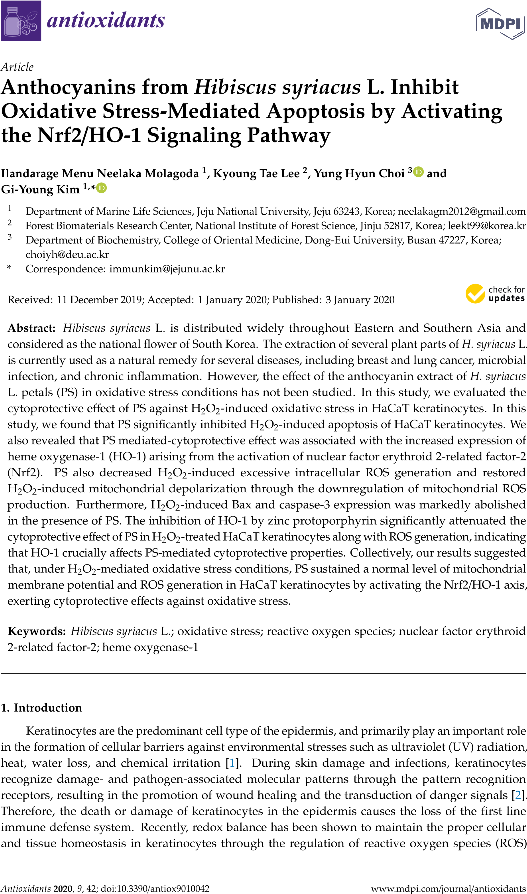 [2020.01. 김기영] Anthocyanins from Hibiscus syriacus L. Inhibit.pdf